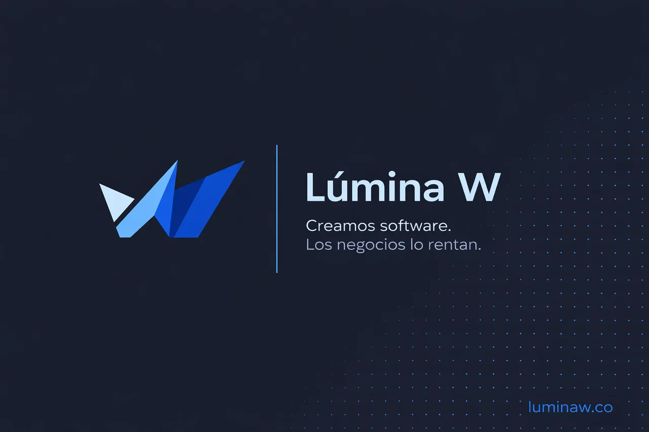 Landing de Lúmina W: hero con tagline de marca y llamado a la acción